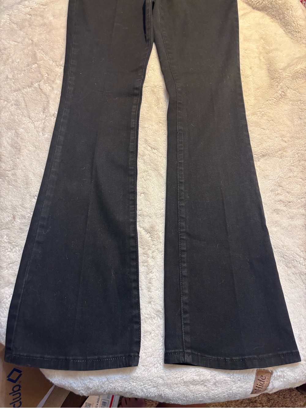 Elite Jeans Boot-Cut Pants Size 5 Jrs Black Classic Flare Y2K Cotton Stretch - Picture 5 of 15